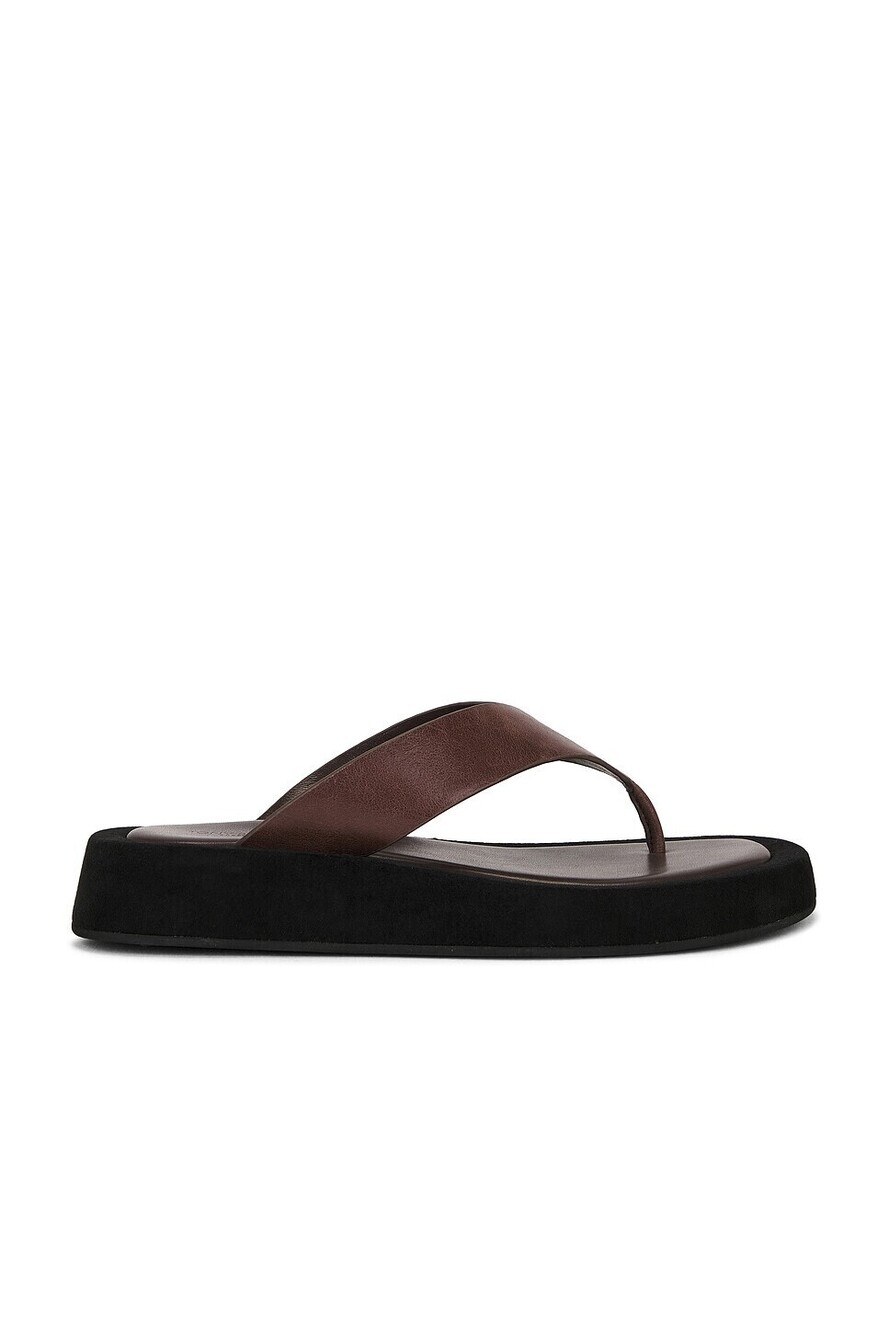 Tony Bianco Ives Sandal in Choc Vintage leather platform heel square toe